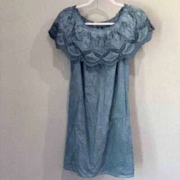Knox Rose Boho Embroidered Dress Cottagecore Western Shabby Chic Mini - Picture 1 of 6